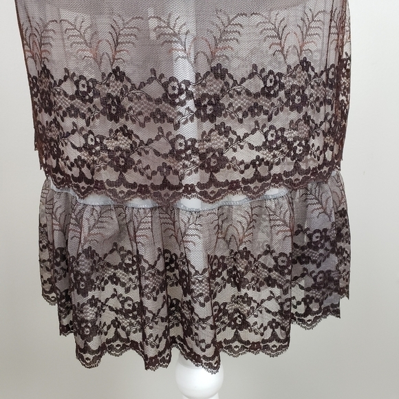 Vintage Van Roalte Radcliffe Lace Negligee Set Nightie and Robe S Black EUC - Picture 14 of 16